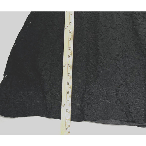 Lulus Black Lace Flair Mini Dress Small Whimsigoth Fairy Grunge Wednesday Adams - Picture 5 of 13